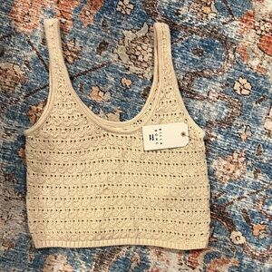 Billabong Cream Crochet Crop Top